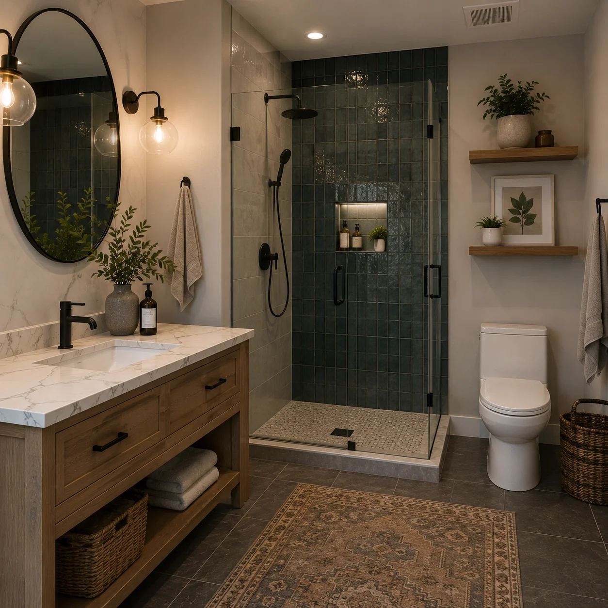 Contemporary bathroom renovation by Art Style Construction